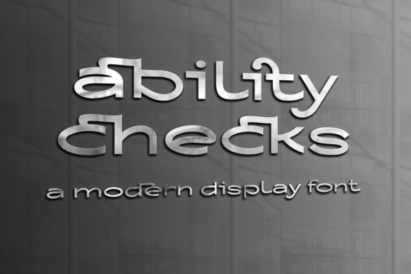 Ability Checks: A Display Typeface for Editorial Design