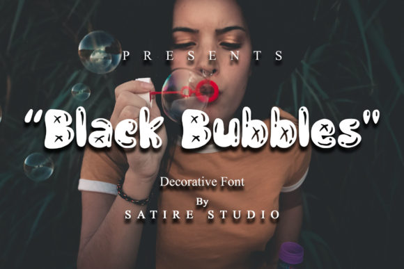 Black Bubbles: A Playful Display Font for Small Business Branding