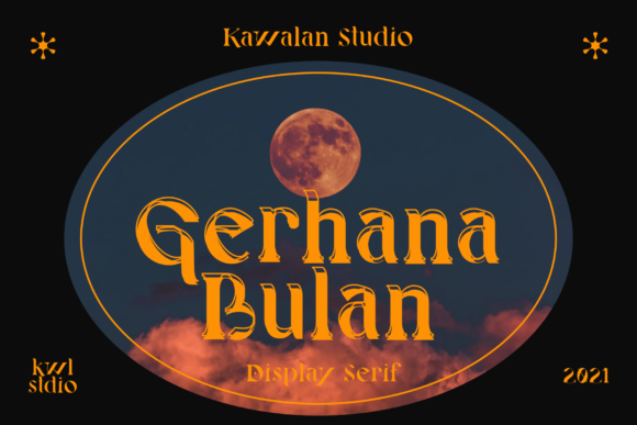 Gerhana Bulan: A Chic Wavy Display Font for Branding