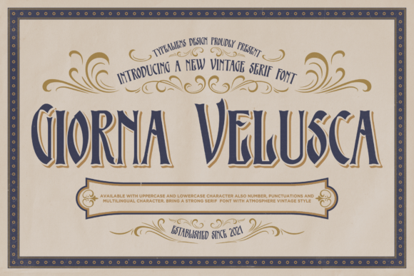 Giorna Velusca: A Display Font That Commands Your Web Layout