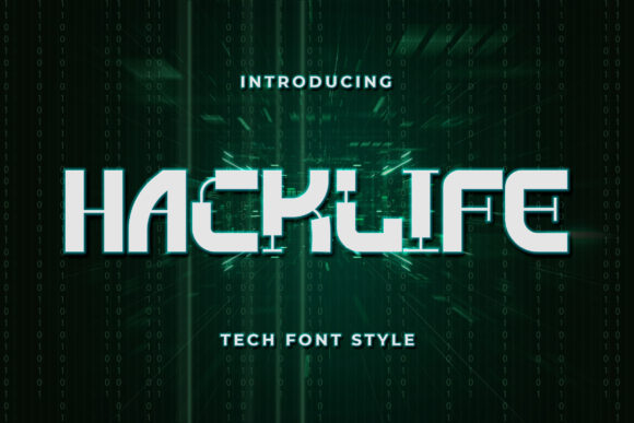 Hacklife: A Bold Display Font for Tech-Inspired Branding