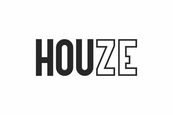 Houze Font: A Squared Display Typeface for Bold Branding