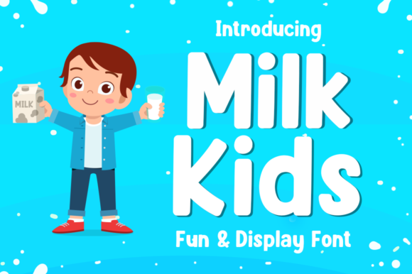 Milk Kids: A Playful Display Font for Editorial Design